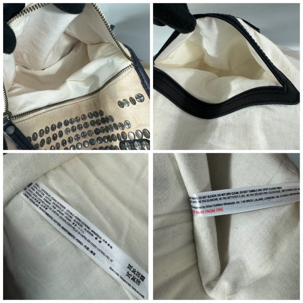 Free People Ryman Distressed Tote Studded Expendable Zipper Center - Picture 14 of 16